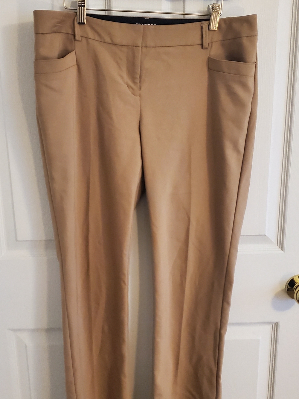 Express Women's Columnist Trousers - Khaki Tan - Size 10R